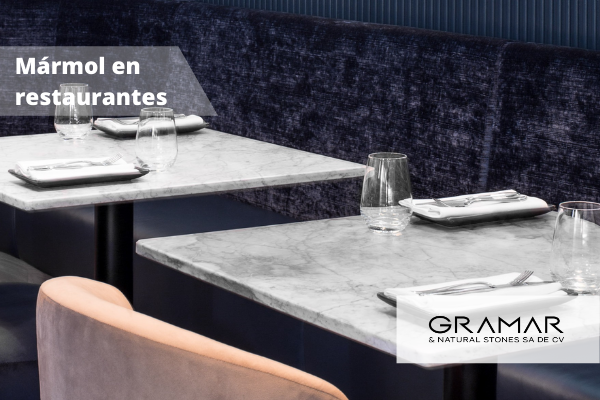 Mármol en restaurantes