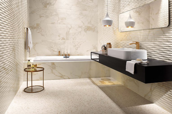 marmol en hoteles baño