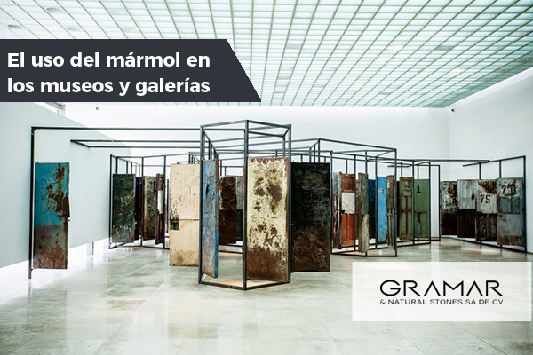 El uso del mármol en los museos y galerías.