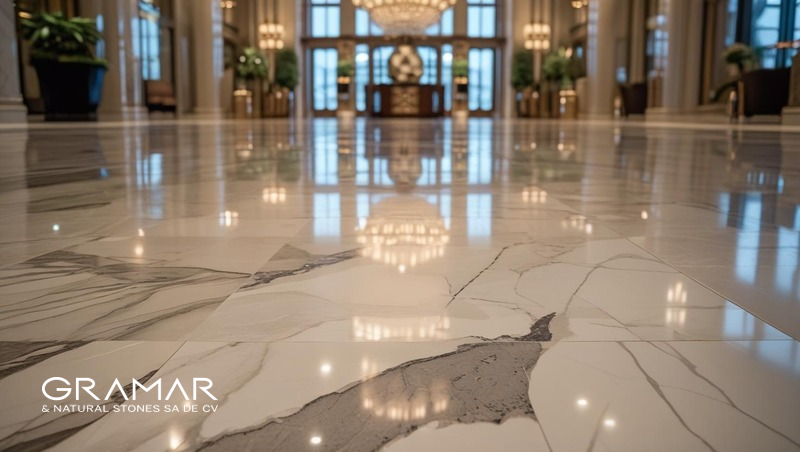 piso de marmol elegante en hotel